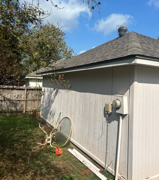Front gable with fresh shingles in Sugar Land