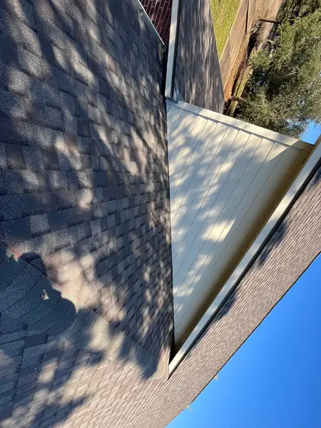 Rear slope of a replaced roof in Rosharon
