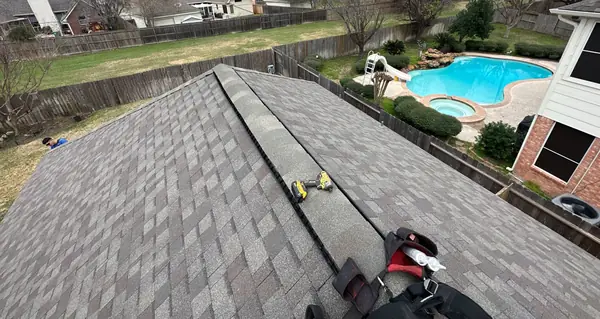 Rear slope of a replaced roof near Jersey Village
