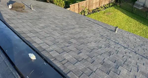 Ridge vent on a September 2025 roof replacement in Houston