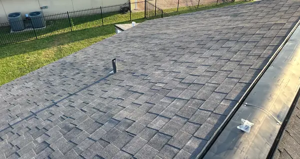Rear slope of a replaced roof in Mission Bend, Houston