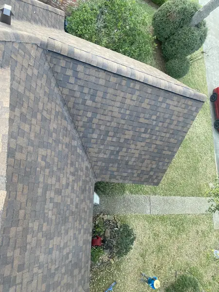 Chimney re-flashed on a new Houston, TX roof