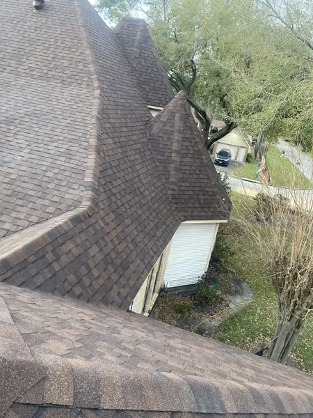 Rear slope of a replaced roof in north Houston