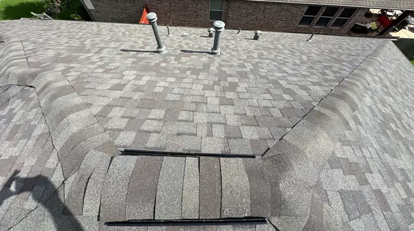 Rear slope with a replaced pipe jack