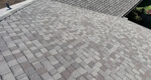 Wide main slope of a new laminate shingle roof in Houston