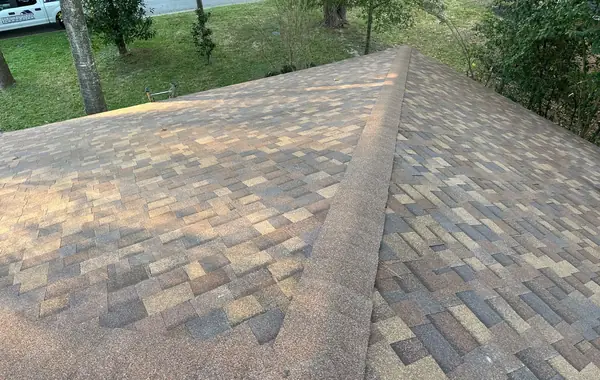 Front slope of a replaced roof in Houston 77079