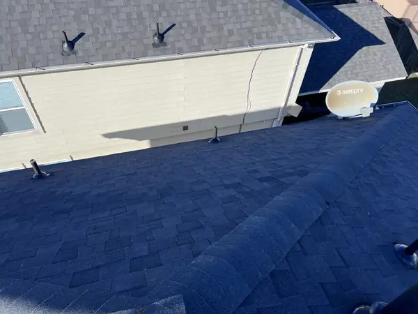 Front slope of a re-laid roof in north Houston