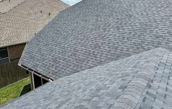 Valley and hip on the finished roof