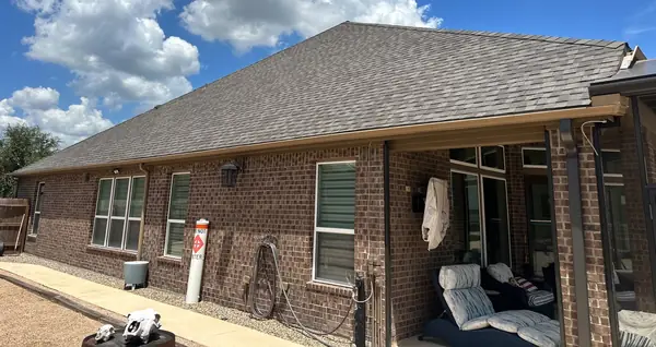 Front gable with fresh shingles in Houston, TX
