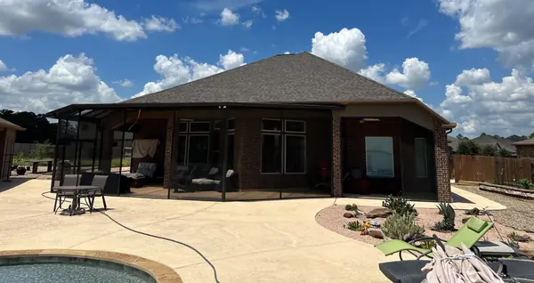 Rear slope of a replaced roof near Lake Houston