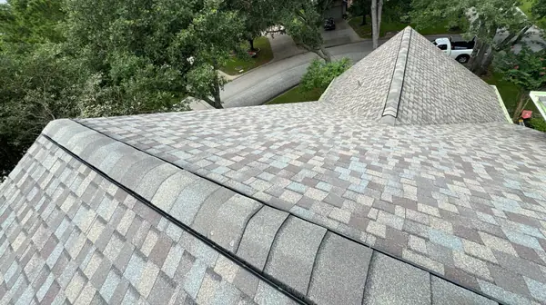 Front slope of a replaced roof looking over the cul-de-sac